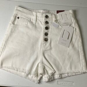 Nature Denim White High-Waisted Shorts Size Small